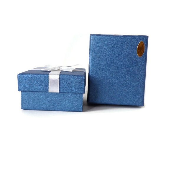 Jewelry Packing Boxes 69 Pcs Blue W/White 2354 - Picture 1 of 5